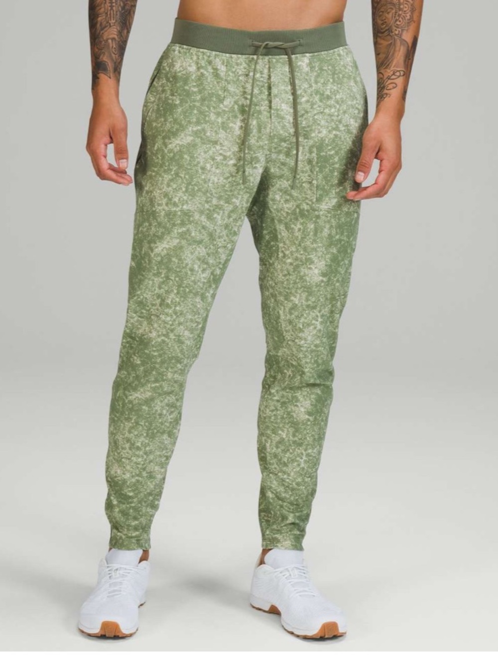 Lululemon Textured Tech Pant Print Green Size Large